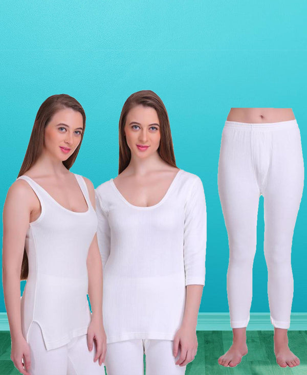 T.T. Women Thermal Top And Pyjama (Pack Of 3)