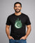 T.T. Men|Eid Special Printed Tees|Round Neck|Half Sleeves|Cotton Blended Tees For Men|Regular Fit|(Non Returnable/ Non Exchangeable Item)|Black