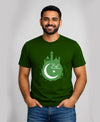 T.T. Men|Eid Special Printed Tees|Round Neck|Half Sleeves|Cotton Blended Tees For Men|Regular Fit|(Non Returnable/ Non Exchangeable Item)|Olive
