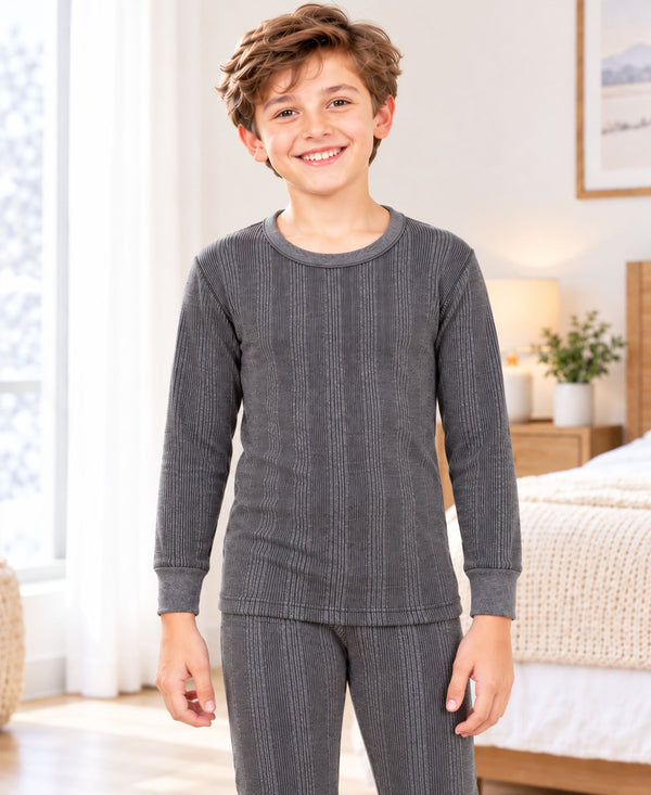 T.T. Elite Kids Light Weight Thermal Set With Polyfill Sandwich Technology - Anthra Melange