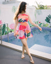 Pink tropical dress