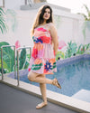 Pink tropical dress