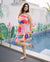 Pink tropical dress