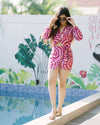 Magenta printed co ord set