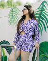 Purple printed co ord set