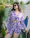 Purple printed co ord set