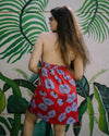 Red floral dress