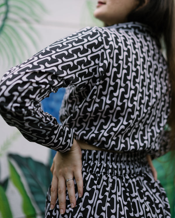 Garden Party Black Printed Co Ord Set (Combo)