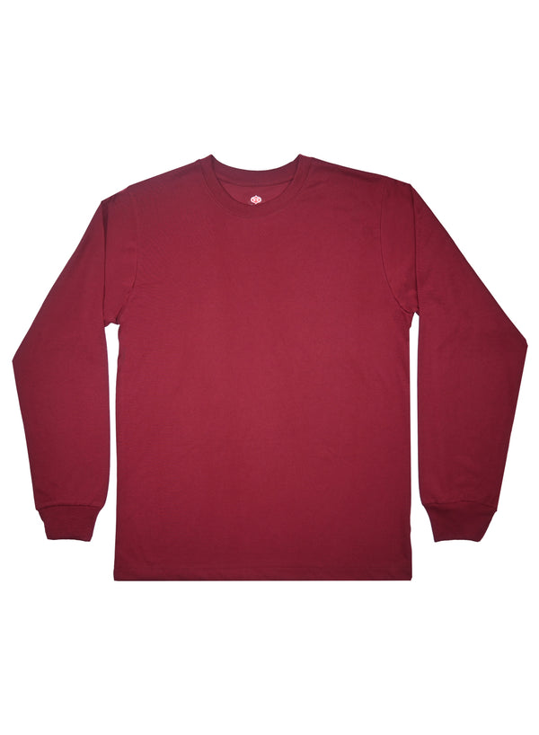 T.T. Mens Maroon Regular FitPoly Jersey Round Neck Full Sleev Tshirt
