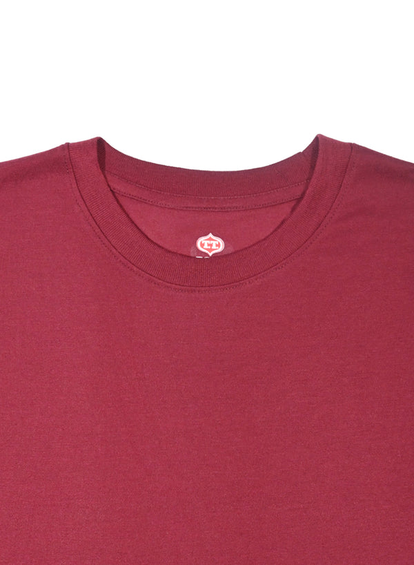 T.T. Mens Maroon Regular FitPoly Jersey Round Neck Full Sleev Tshirt