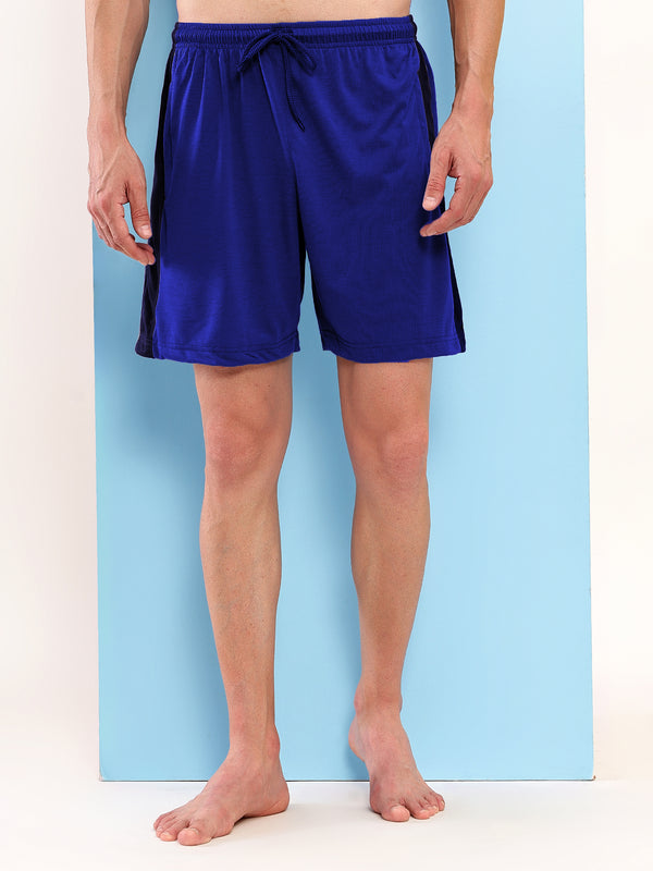 T.T. Men'S Poly Jersey Cut & Sew Short -Royal Blue