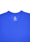T.T. Mens Royal Blue Regular FitPoly Jersey V-Neck Half Sleeve T-Shirt