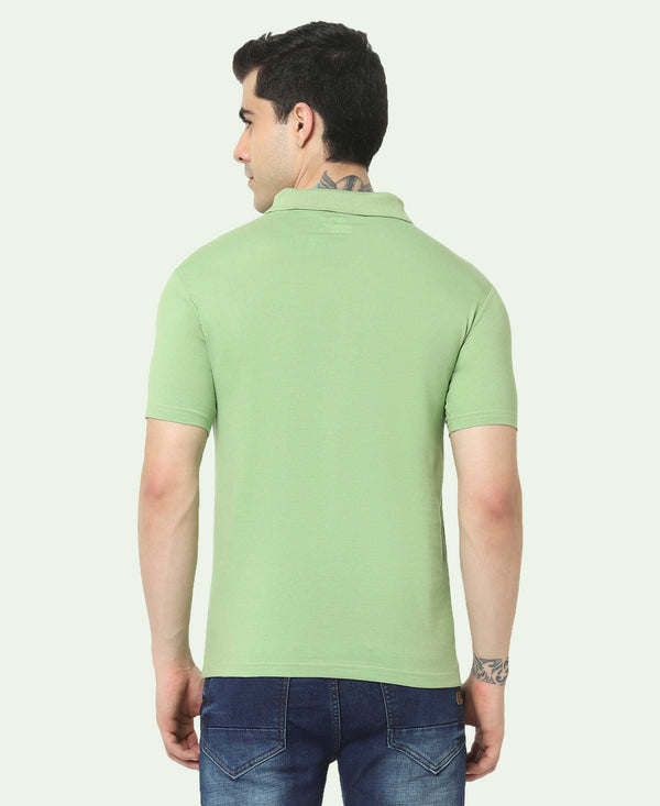 T.T. Men'S Solid Sinker Polo Tshirts With PocketGreen