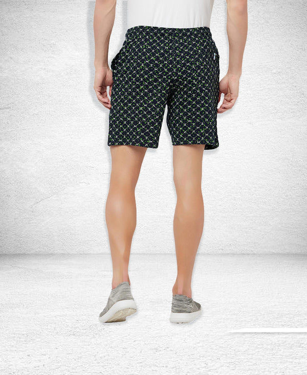 T.T. Men Cool Printed Shorts Pack Of 1 Green