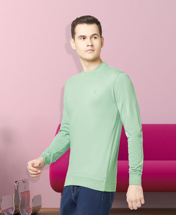 T.T. Men Cotton Polyster Regular Fit Solid Full Sleeve T-Shirt Pack Of 2 (Onion-Green )