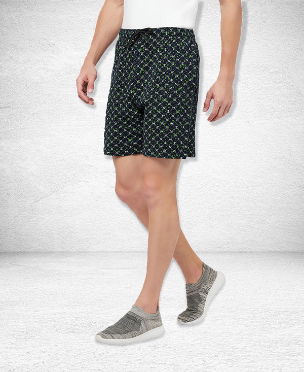 T.T. Men Cool Printed Shorts Pack Of 1 Green