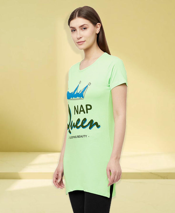 T.T. Women Green Regular Printed Tunic