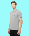 HiFlyers Men'S Cotton Polo T-Shirt With Chest Logo Grey