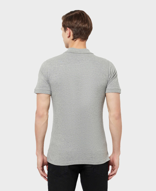 HiFlyers Men'S Solid Tshirts With Pocket Grey