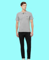 HiFlyers Men'S Cotton Polo T-Shirt With Chest Logo Grey