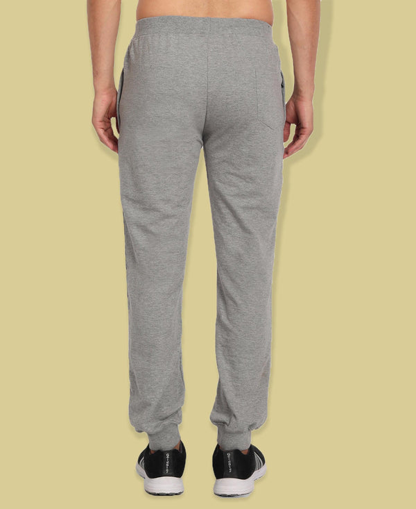 HiFlyers Men Grey Melange Slim Fit Solid Terry Joggers