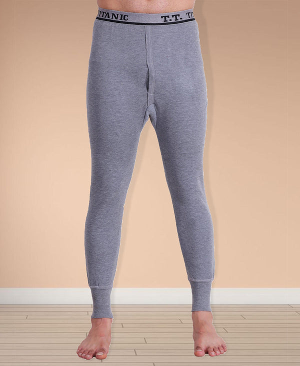 T.T. Mens Grey Slim FitSolid Titanic Thermal Trouser