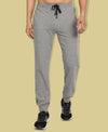 HiFlyers Men Grey Melange Slim Fit Solid Terry Joggers
