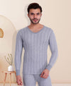 T.T. Men Hotpot Elite Thermal Set V-Neck- Grey Melange