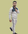 HiFlyers Mens Grey Regular FitSolid Fleece Tracksuit