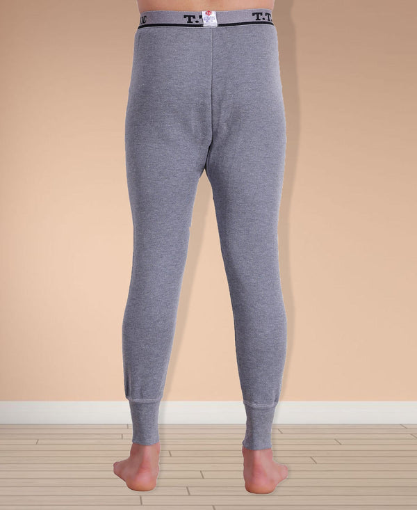 T.T. Mens Grey Slim FitSolid Titanic Thermal Trouser