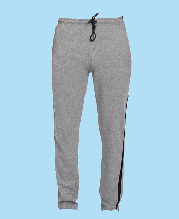 T.T. Men Cotton Track Pants - Grey