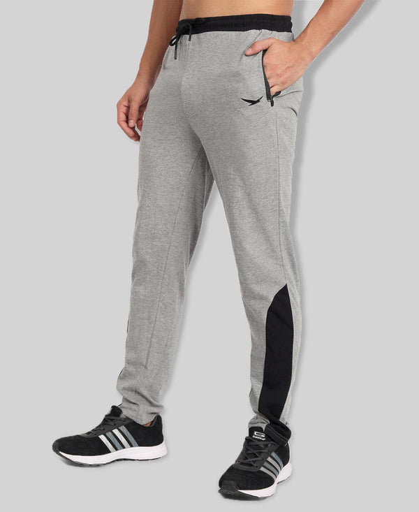 HiFlyers Mens Grey Melange Athleisure Trackpants