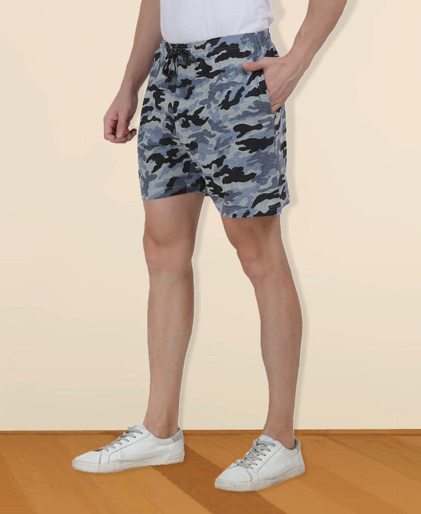 Tt Men'S Cotton Printed Bermuda / Shorts Grey