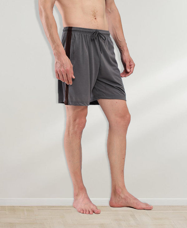 T.T. Men'S Poly Jersey Cut & Sew Short -Anthra