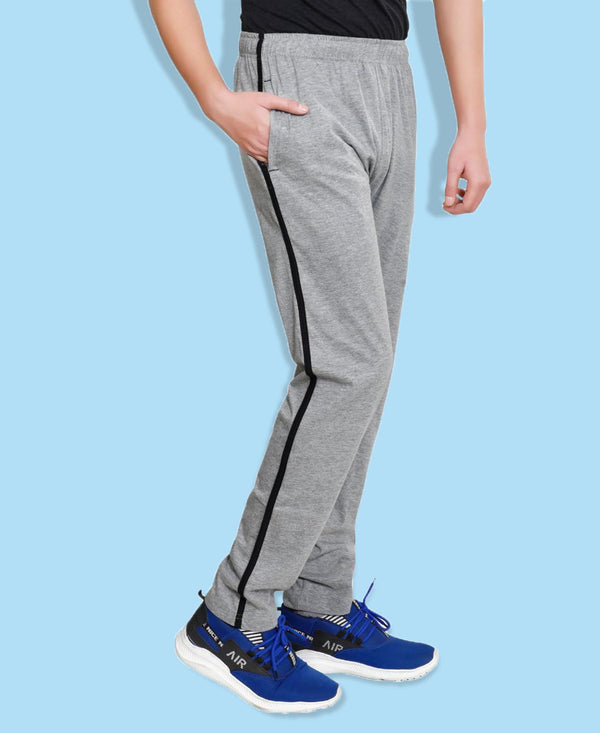 T.T. Men Cotton Track Pants - Grey