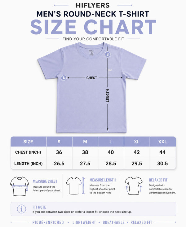 HiFlyers Men Regular Fit Polyster Pique Round Neck Half Sleev Tshirt Dark Purple