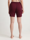HiFlyers Women Regular Fit Cotton Printed Short -Maroon