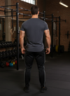 HiFlyers Men Slim Fit Solid Premium Rn Tshirts Anthra