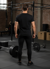 HiFlyers Men Slim Fit Solid Premium Rn Tshirts Black