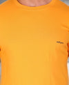 HiFlyers Men Slim Fit Solid Premium Rn Tshirts Gold