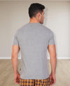 HiFlyers Men Slim Fit Solid Premium Rn Tshirts Grey Melange
