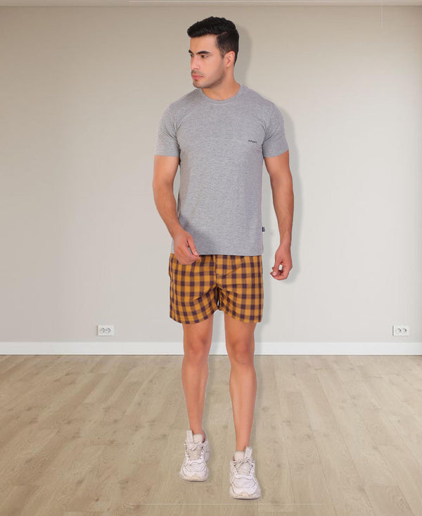 HiFlyers Men Slim Fit Solid Premium Rn Tshirts Grey Melange