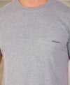 HiFlyers Men Slim Fit Solid Premium Rn Tshirts Grey Melange