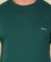 HiFlyers Men Slim Fit Solid Premium Rn Tshirts Eden Green