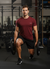 HiFlyers Men Slim Fit Solid Premium Rn Tshirts Maroon