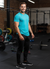 HiFlyers Men Slim Fit Solid Premium Rn Tshirts Teal Blue