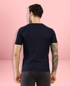 HiFlyers Men Regular Fit Polyster Pique Round Neck Half Sleev Tshirt Navy