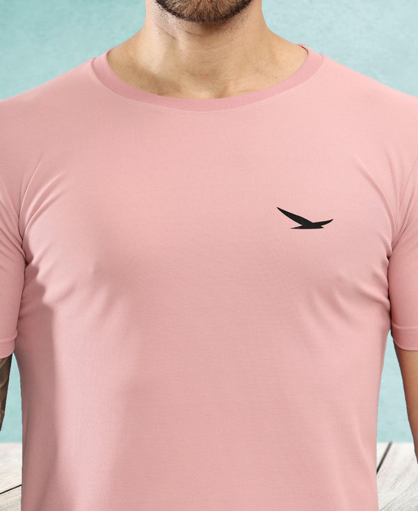 HiFlyers Men Regular Fit Polyster Pique Round Neck Half Sleev Tshirt Onion