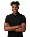 HiFlyers Men'S Solid Regular Fit Polo T-Shirt With Pocket -Black