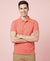 HiFlyers Men'S Solid Regular Fit Polo T-Shirt With Pocket -Cherry
